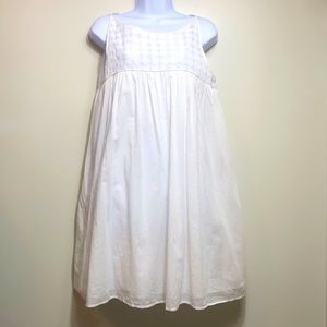 J. Crew Baby Doll Sheer White Tank Dress